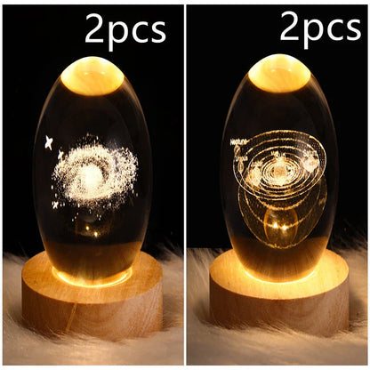 Magical Galaxy Crystal Ball Lamp with captivating 3D celestial lighting effects