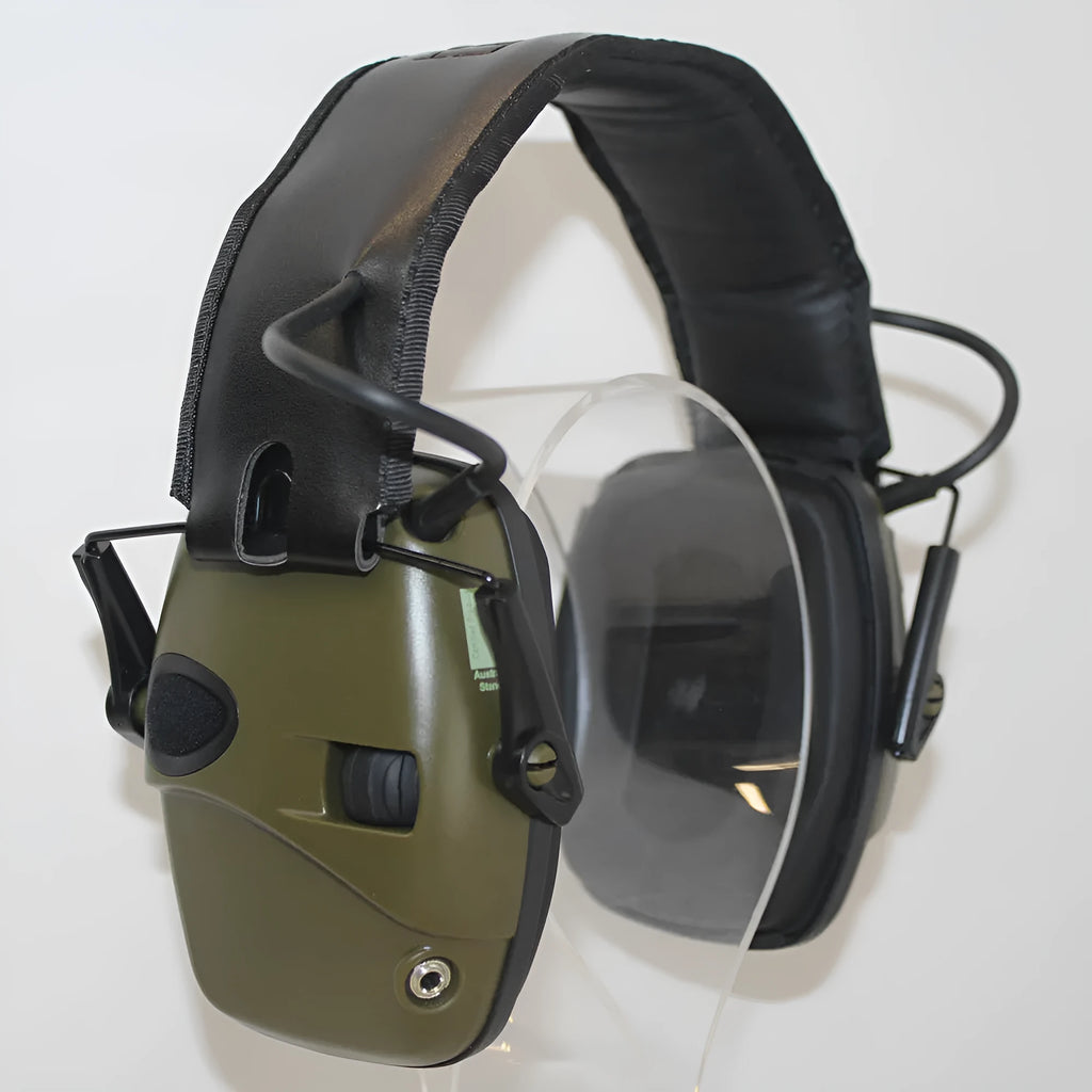 Outdoor Light Luxury Sports Noise-canceling Headphones H1 in army green, head-worn design for hunting and shooting