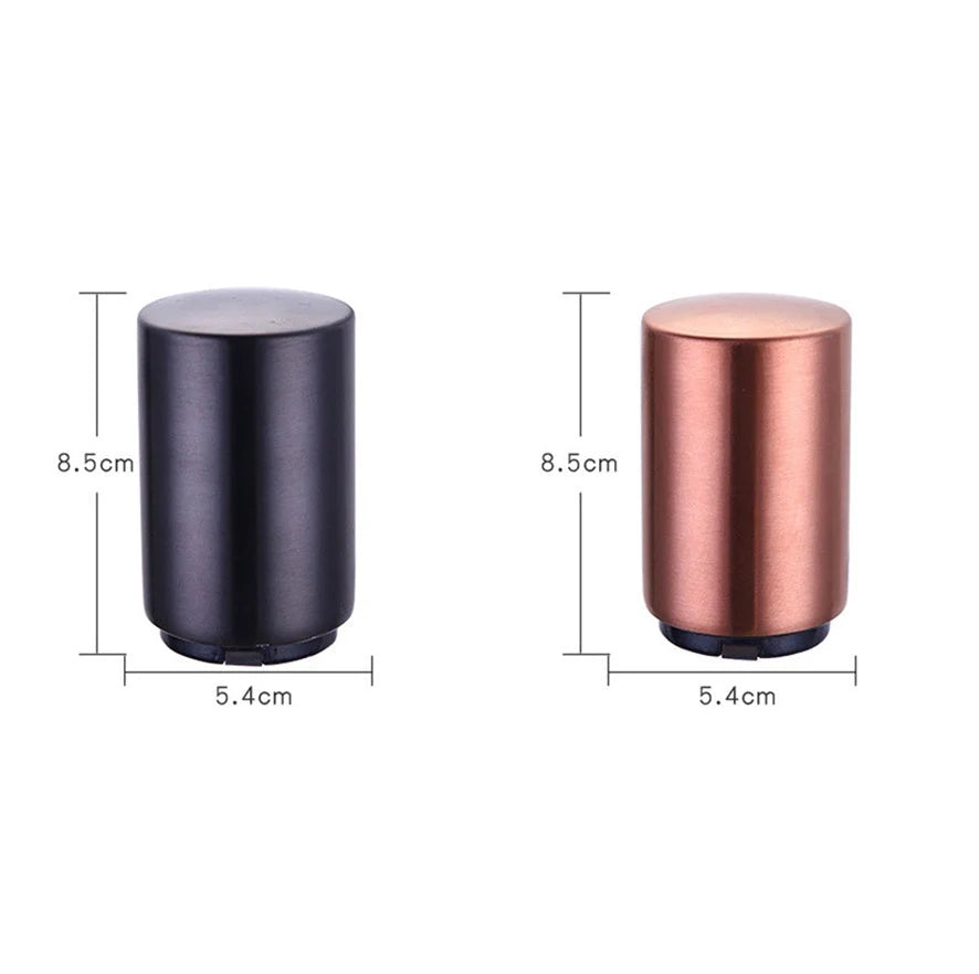 Stainless steel magnetic beer bottle opener with brushed metal finish