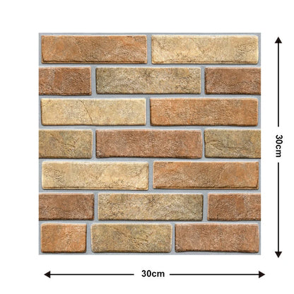 Waterproof brick wallpaper sticker for kitchen and bathroom decor