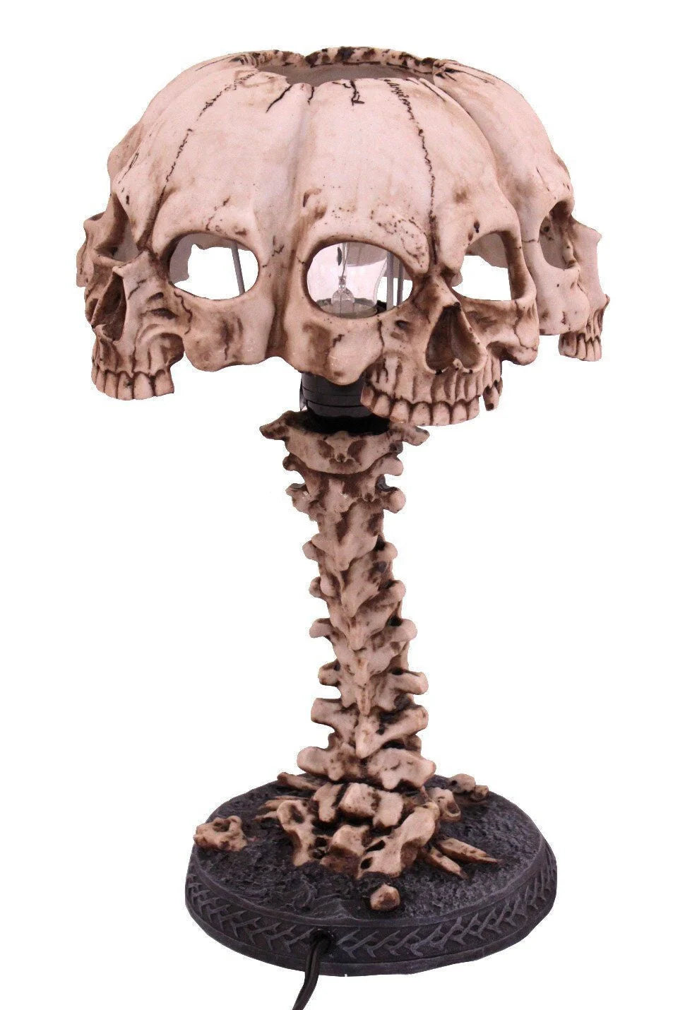 Halloween LED table lamp with glowing skeleton design for spooky decor
