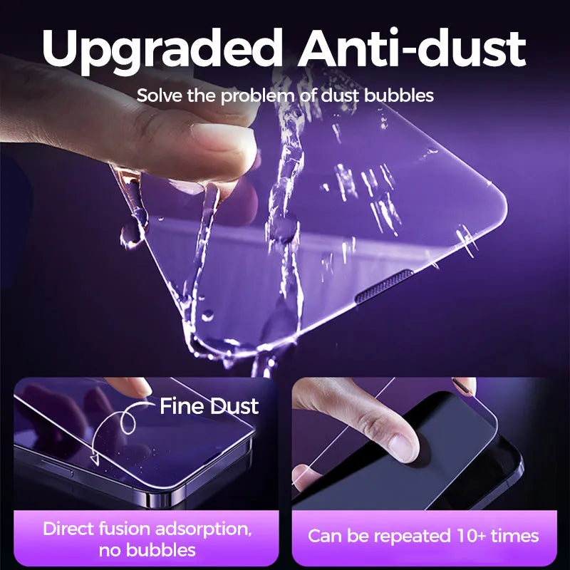 Tempered glass screen protector with anti fingerprint and anti peep features for iPhone