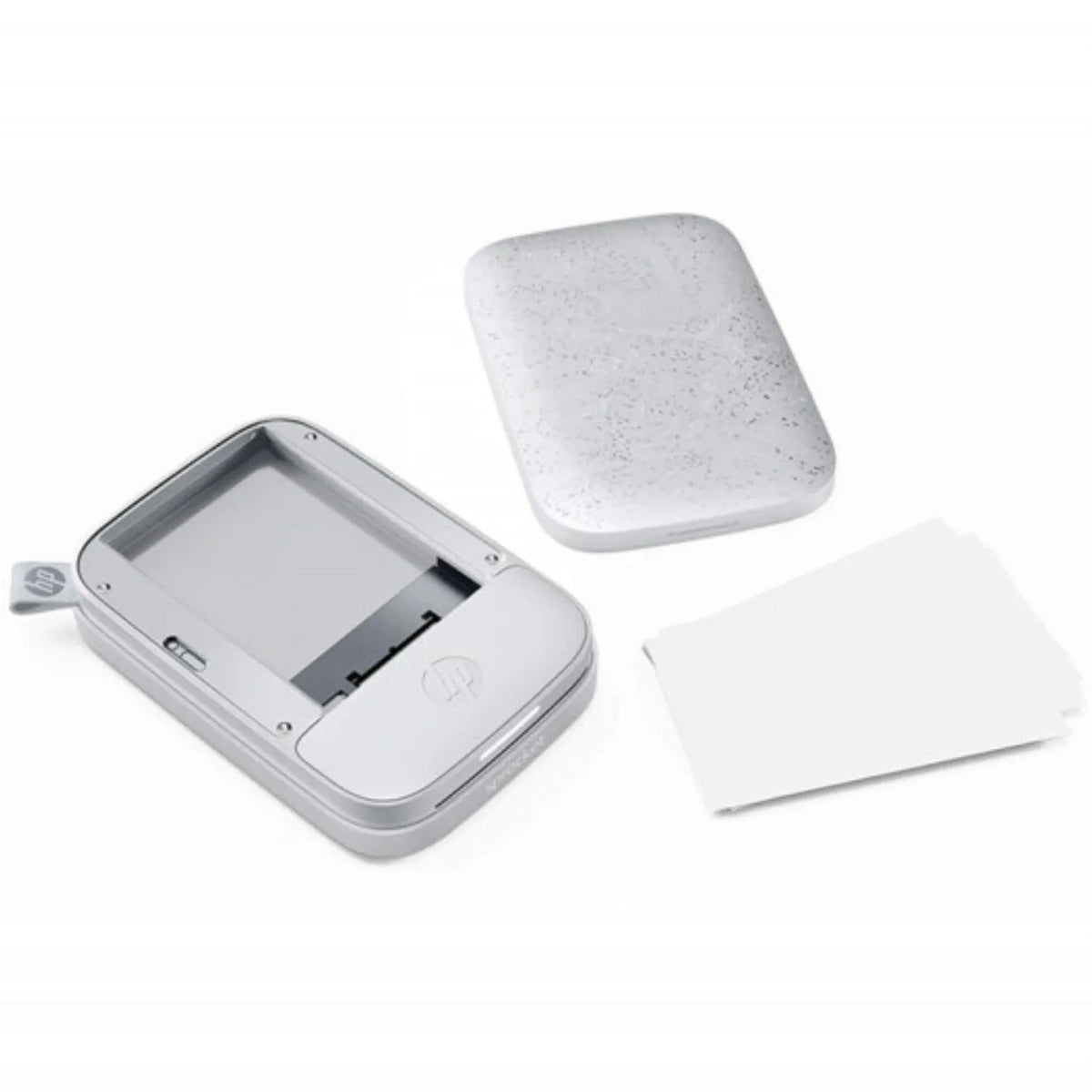 Bluetooth pocket photo printer in three colours: Bright Black, Goddess Pink, Pearl White