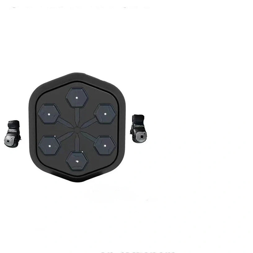 Black smart boxing machine with Bluetooth connectivity and 200kg strike capacity