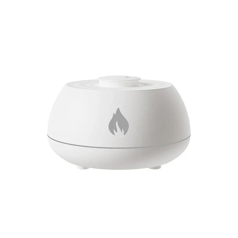 Soothing Flame Humidifier with 7-Color Lighting, Essential Oil Diffuser, and Automatic Shut-Off Feature