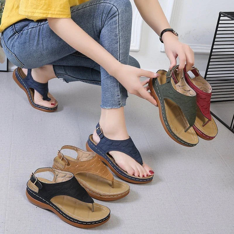 Comfortable wedge sandals for women with adjustable straps and durable outsole, available in multiple colors