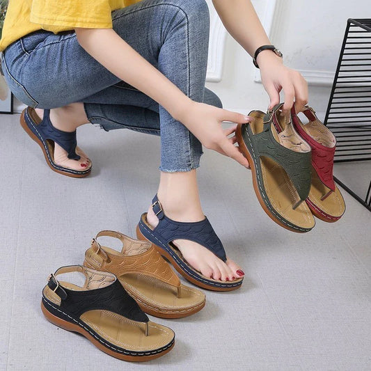 Comfortable wedge sandals for women with adjustable straps and durable outsole, available in multiple colors