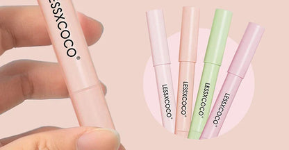 Romantic fragrance solid aromatherapy lip pencil set for ladies, available in orange, pink, green, and yellow