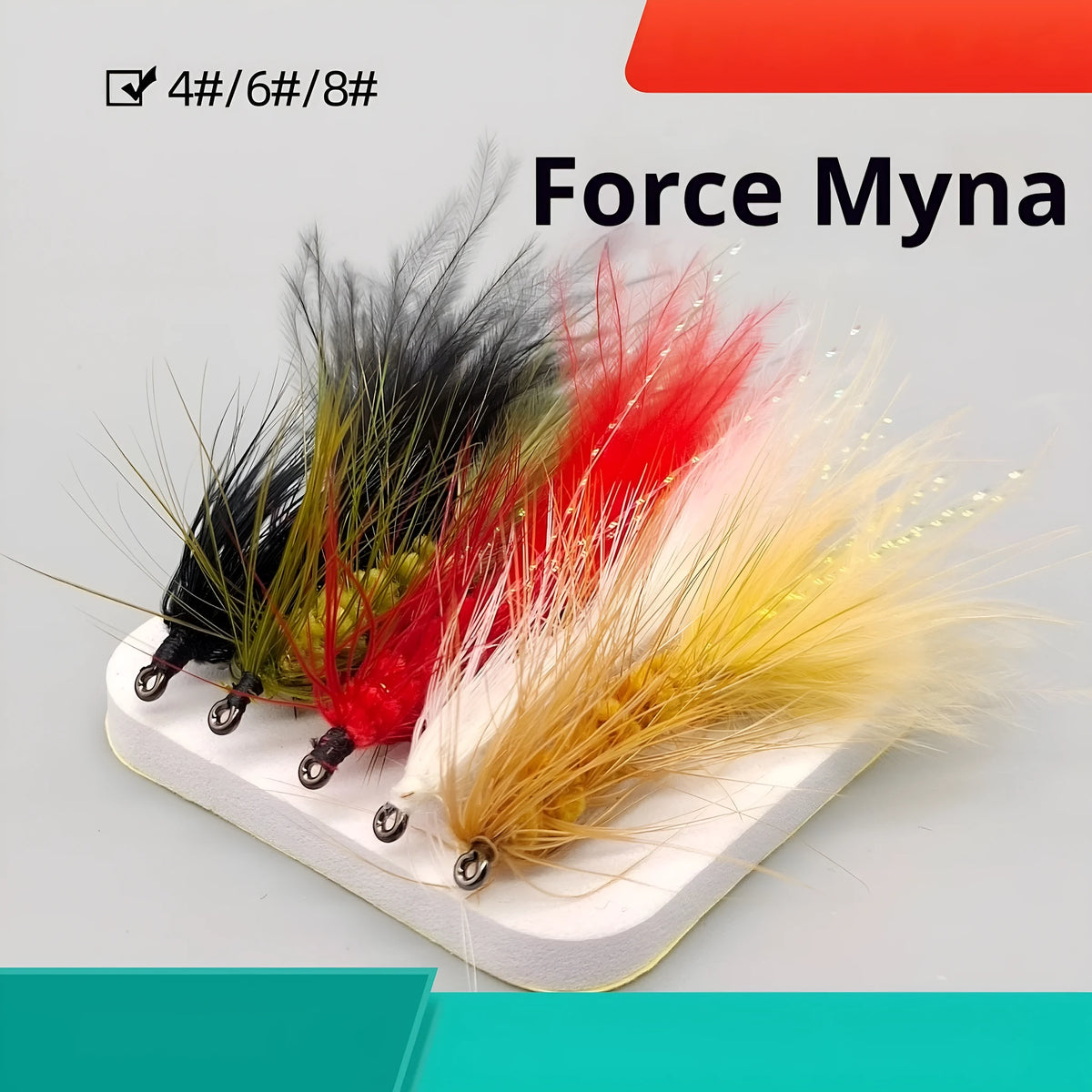 Fly fishing lure Superbait biomimetic hair hook in regular black colour size 4