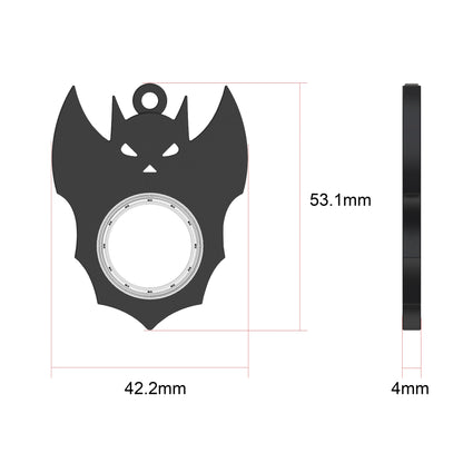 Halloween Bat Demon Ghost Fidget Spinner Keychain for stress relief