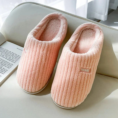 Cozy plush slippers with soft lining and non-slip outsole for indoor and light outdoor use
