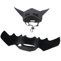 Halloween pet mask bat wings costume set for cats and dogs in cloth with bell style