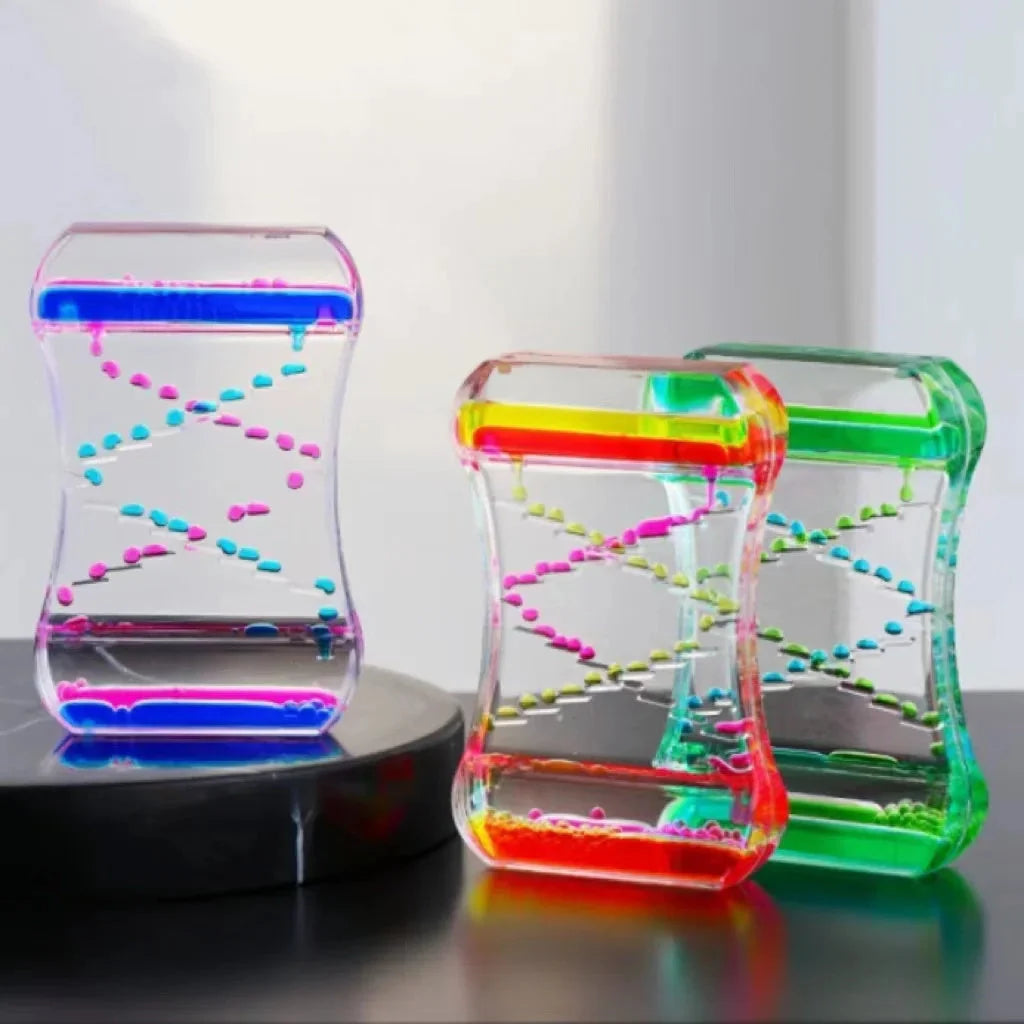 Creative Cruise Fluid Liquid Hourglass Timer with motion hour design in durable resin
