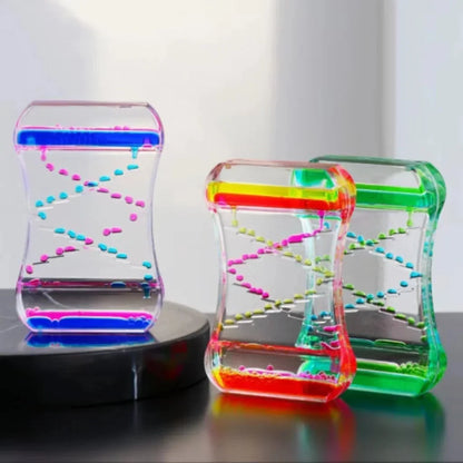 Creative Cruise Fluid Liquid Hourglass Timer with motion hour design in durable resin