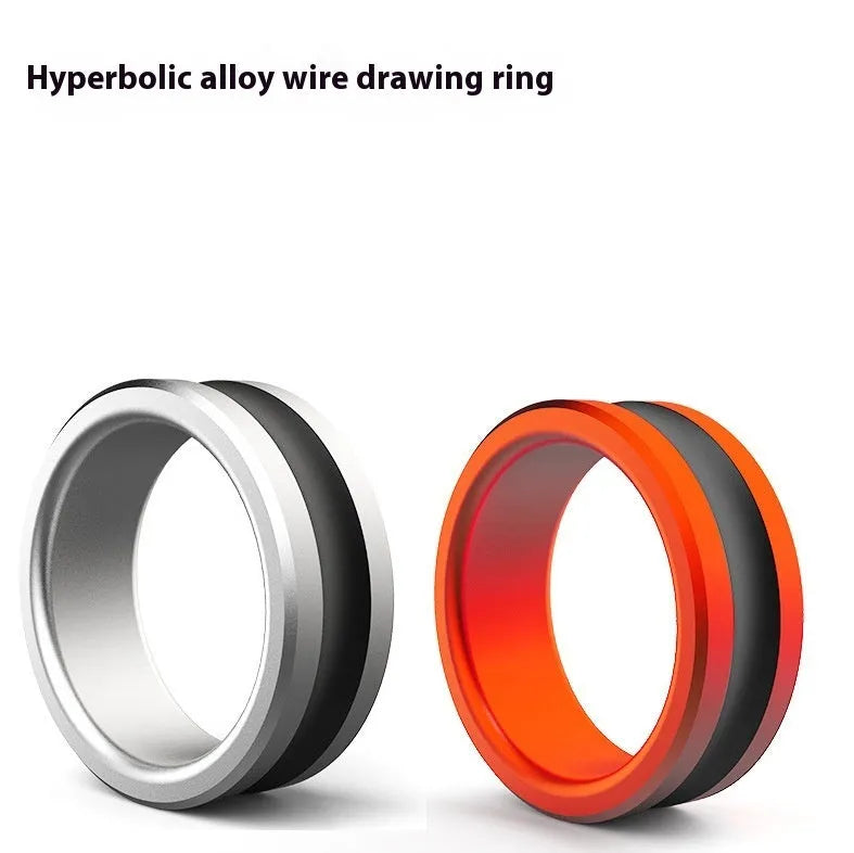 Orange and silver alloy non-slip fishing hand guard pull loop tool