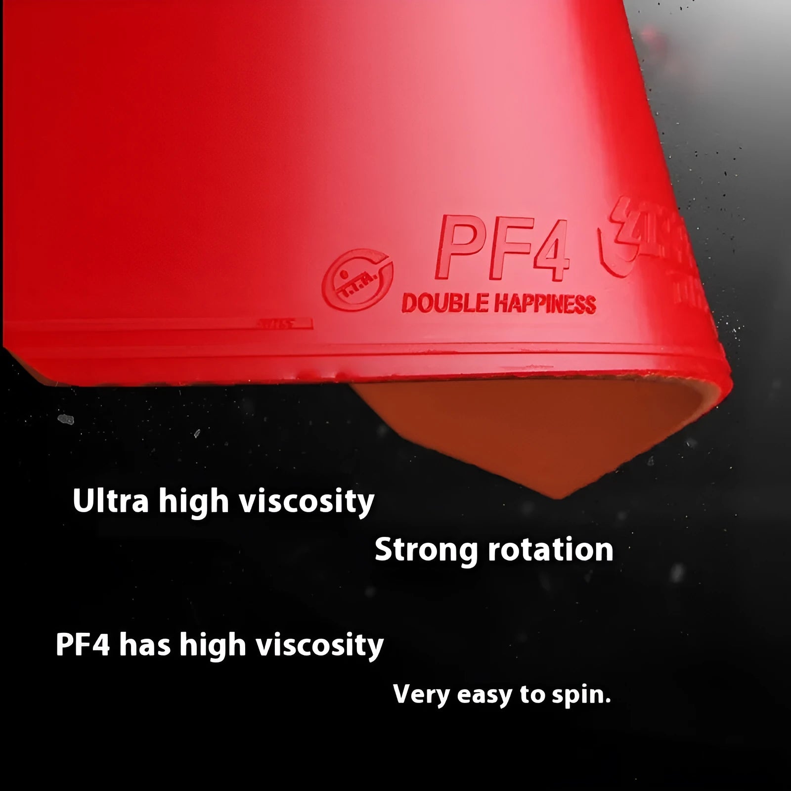 Fast Attack Sticky PF4-50 table tennis racket with anti-rubber in red or black, thick or medium thick options.