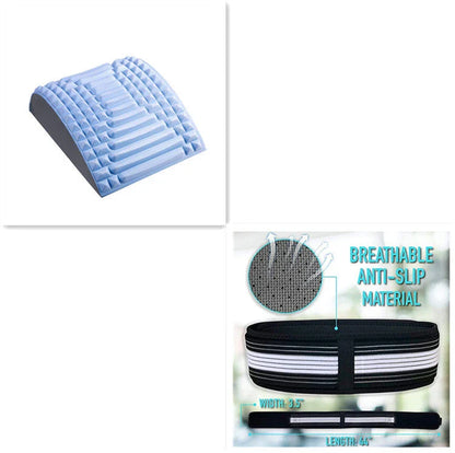 Premium back stretcher pillow for neck and lumbar support, relieving pain and improving posture.
