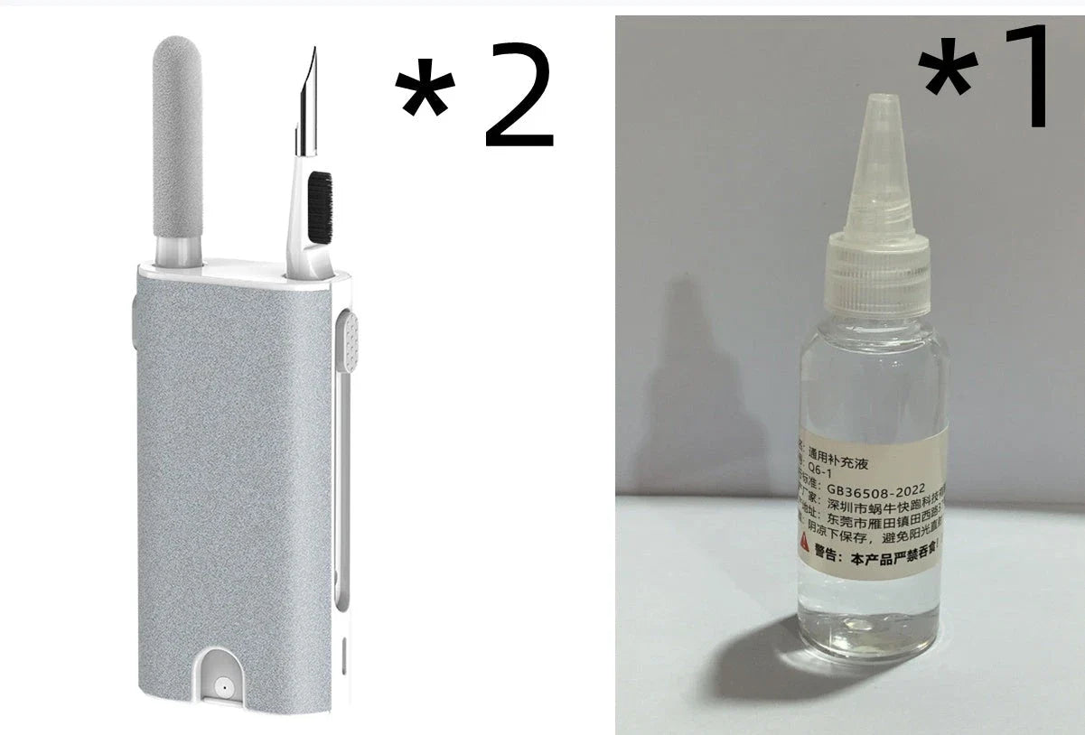 5-in-1 Screen Cleaner Kit for digital devices including earphones, phones, and laptops