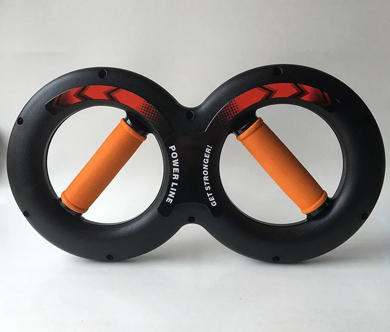 Hand strength training equipment in black with ABS shell, foam grip, spring steel core, 41cm long