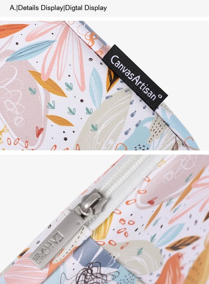 White PU leather waterproof laptop inner sleeve for 14-inch computers.