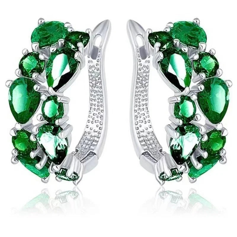 Diamond Crystal Zircon Ear Clip Affordable Luxury Earrings in various colours