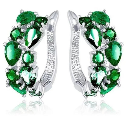 Diamond Crystal Zircon Ear Clip Affordable Luxury Earrings in various colours