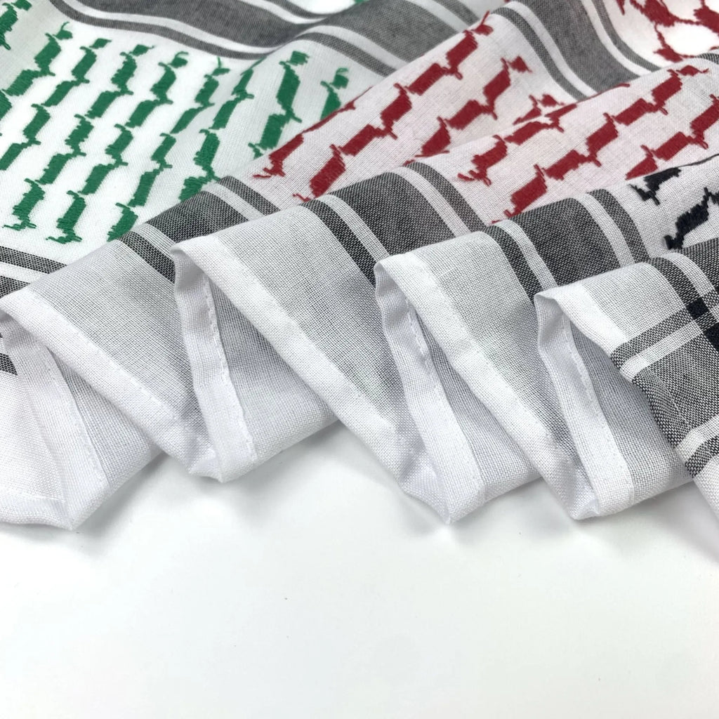 Keffiyeh jacquard square scarf 140cm polyester men's headscarf Middle Eastern style