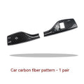 Set of two ABS steering lever rod decorations in carbon fibre pattern and piano black finishes