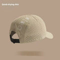 Men's purple breathable mesh baseball cap with adjustable strap and dome crown.