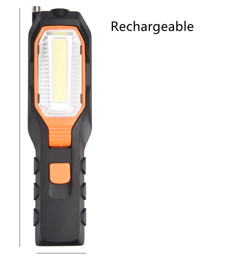 COB Strong Searchlight Rechargeable LED Portable Multi-function Auto Repair Light with 300m range