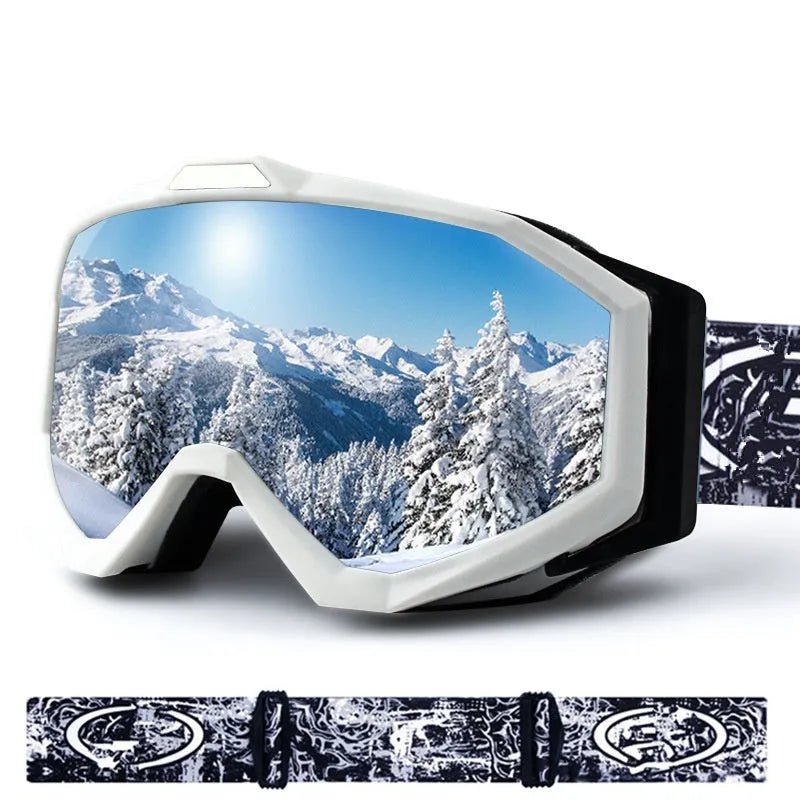Motorcycle goggles with double layer anti-fog lenses and a TPU frame in a choice of five colours.