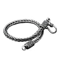 Vintage braided keel 925 silver bracelet for men in retro wave style photo colour