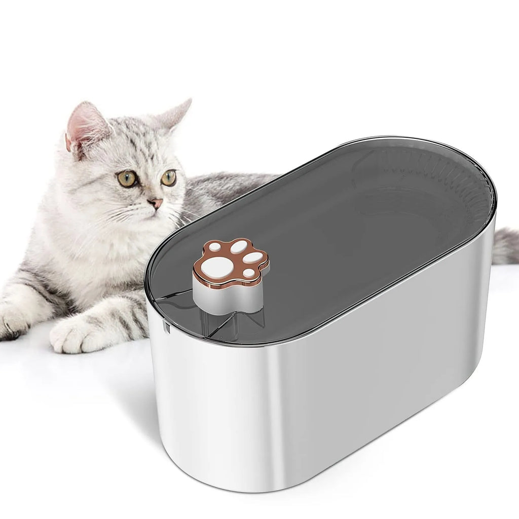 Berlin blue pet water fountain with 3 litre capacity, quiet pump, and triple filter for cats and dogs