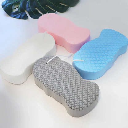 3D fish scale pattern bath sponge for gentle exfoliation and dead skin removal