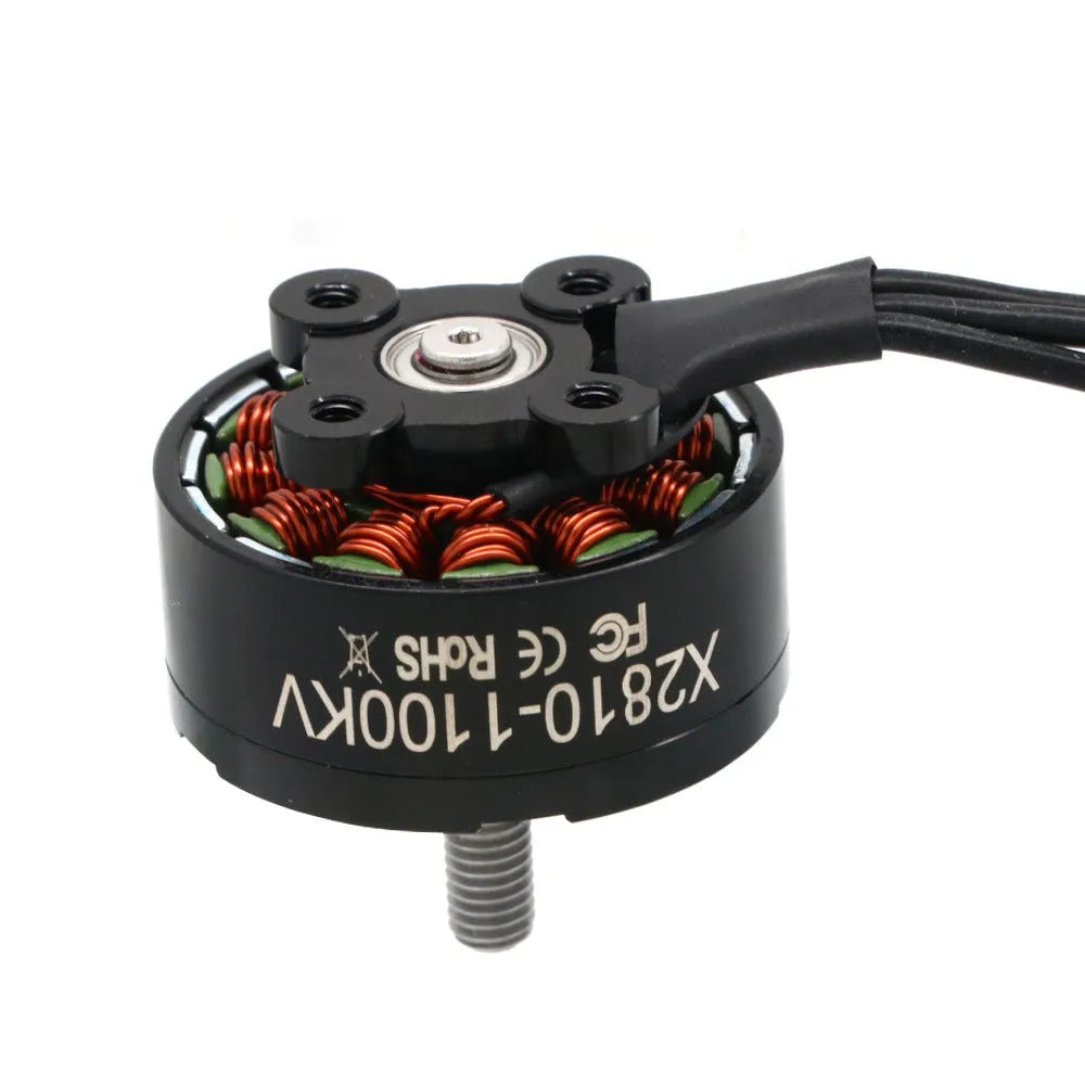 X2 810 brushless outrunner motor for RC drones and aircraft, metal construction.