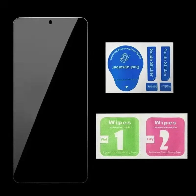 Anti-spy privacy screen protector film for Xiaomi Poco and Redmi Note mobile phones.