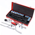 24-piece curved bow wrench socket combination set in chrome vanadium steel with storage case