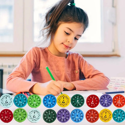 Colourful Math Fidget Spinners set for kids' math learning