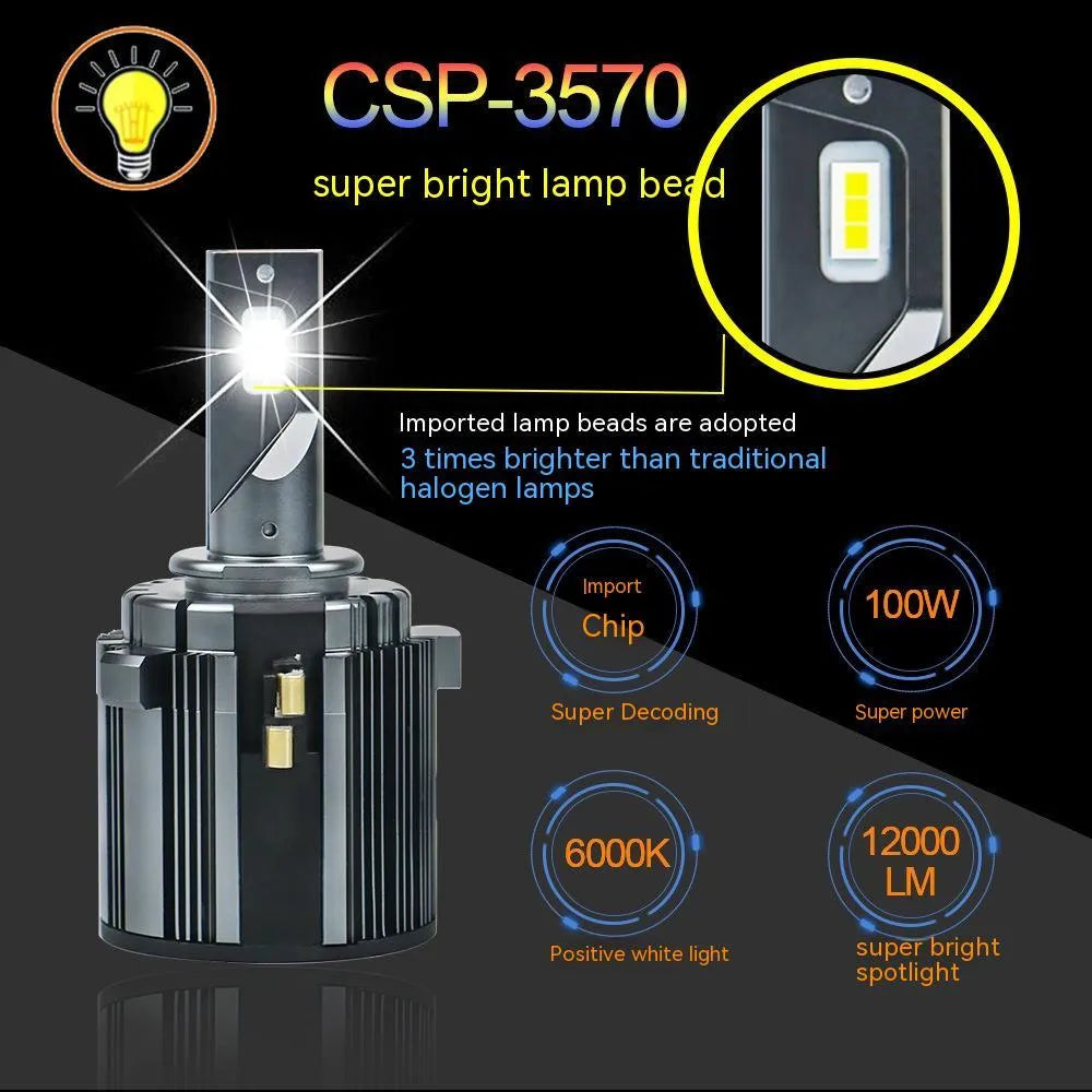 Volkswagen Golf 7 LED headlight bulb with aviation aluminium construction and low beam decoding function