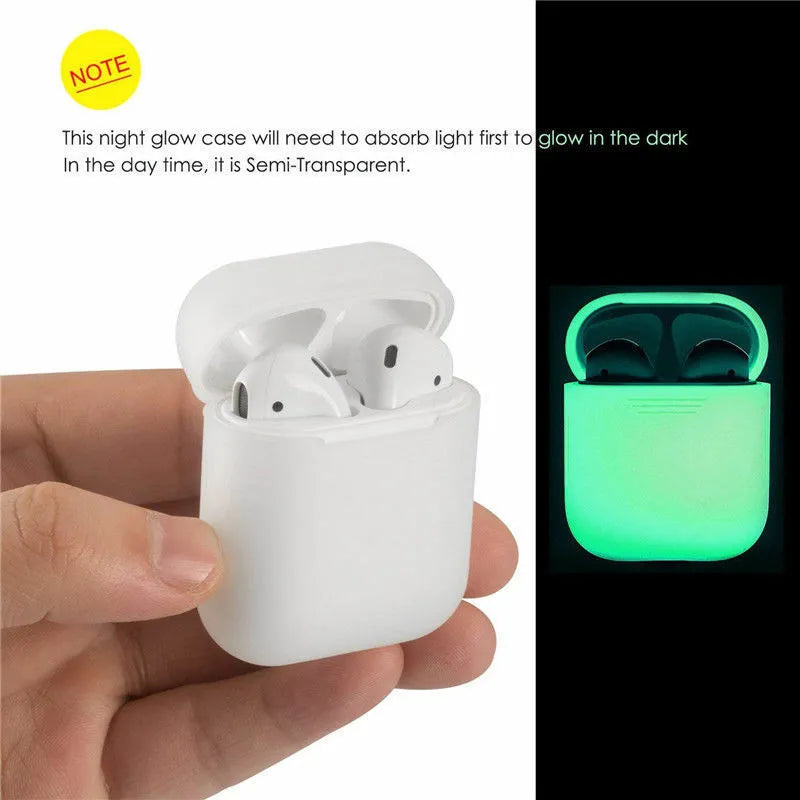 Luminous silicone flip-type protective case for AirPods