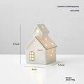 Creative ceramic Christmas tree house ornament in European villa style with open door design
