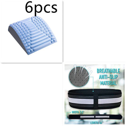 Premium back stretcher pillow for neck and lumbar support, relieving pain and improving posture.