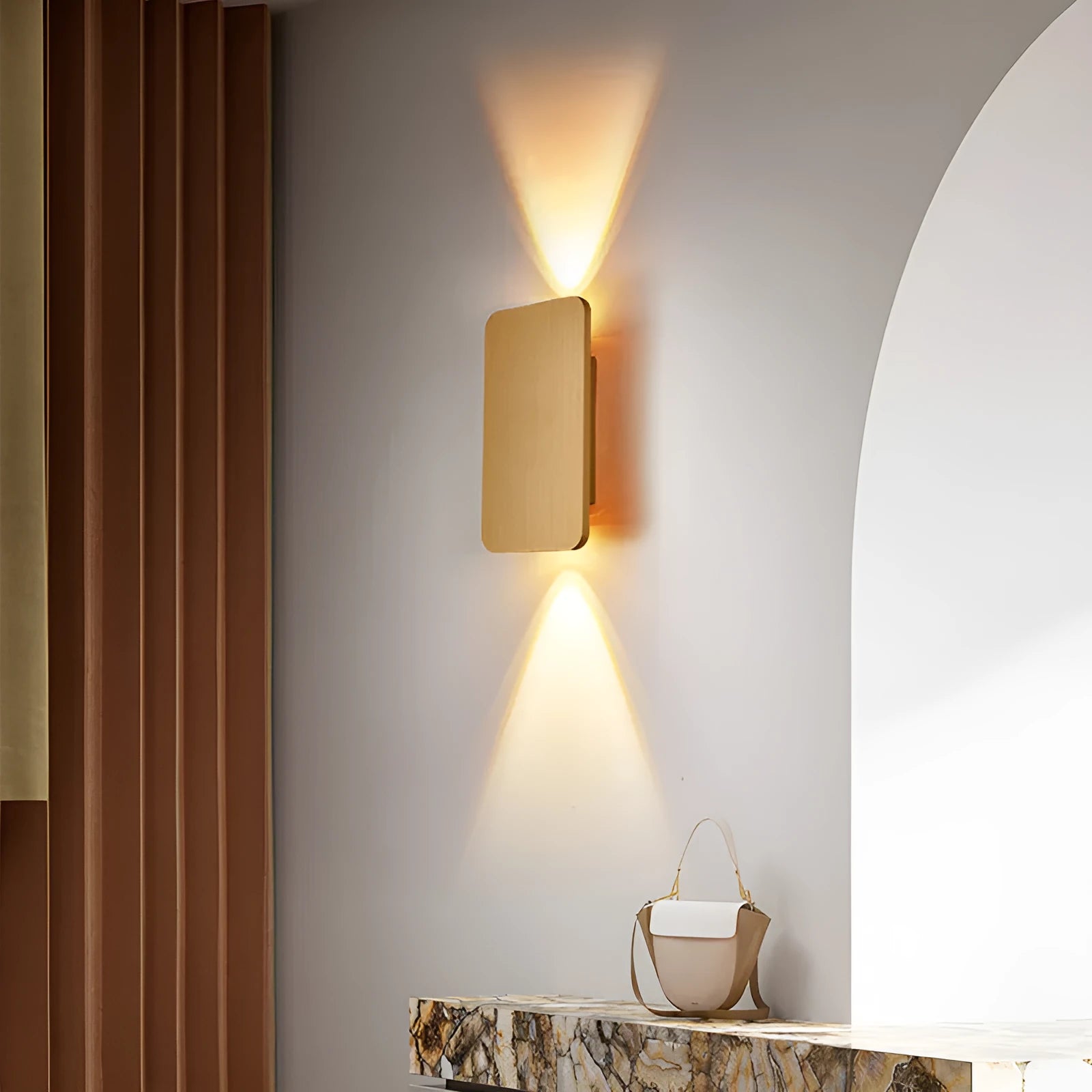 Slim minimalist wall-mounted LED lamp in black finish, showcasing Nordic design.