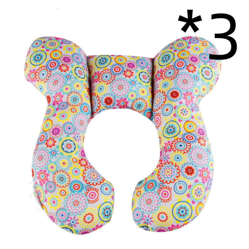 U-shaped baby head support pillow in various styles for car safety seats