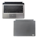 Elite and Pro series wireless keyboard with multimedia keys and PS/2 port on a desk.