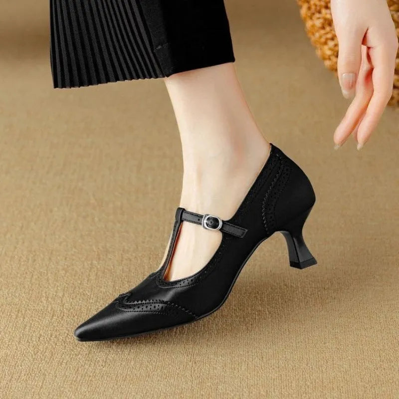 Women's black and white vintage stiletto high heels with skull engraving and super high 8cm+ heels