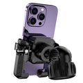 Black aluminium alloy motorcycle phone navigation bracket mounted on handlebars