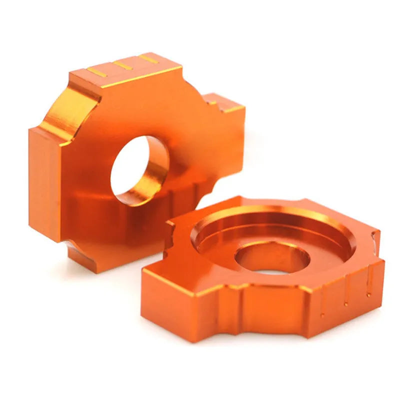 Orange KTM motorcycle rear fork regulator screw kit for Duke 200, 390, 990 models