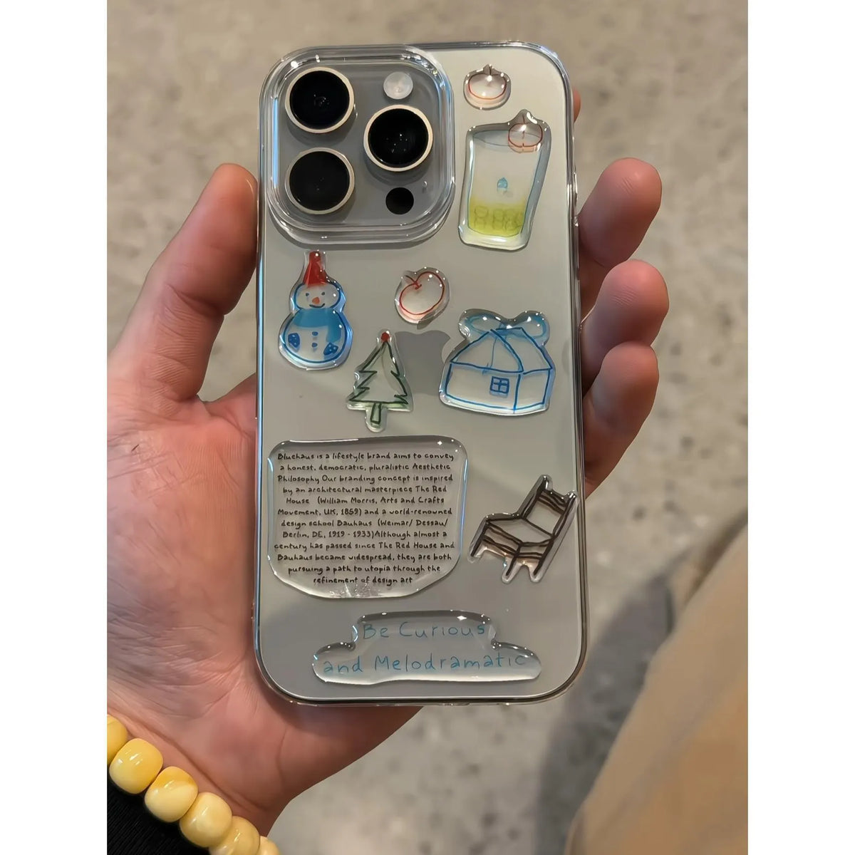 Retro fish tank wind chime printed transparent silicone phone case for Apple iPhone