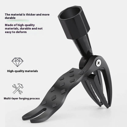 Standing Weeding Uproot Tool in black, made from alloy and stainless steel